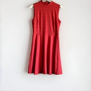 Cynthia‎ Rowley Women’s Size 2 Mock Neck Skater Dress Stretchy Fit & Flare